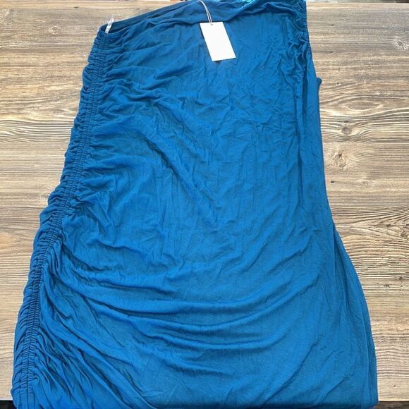 Women's Ruched Knit Mini Dress - A New Day Teal Size XL. NWT. 3 - Picture 1 of 8